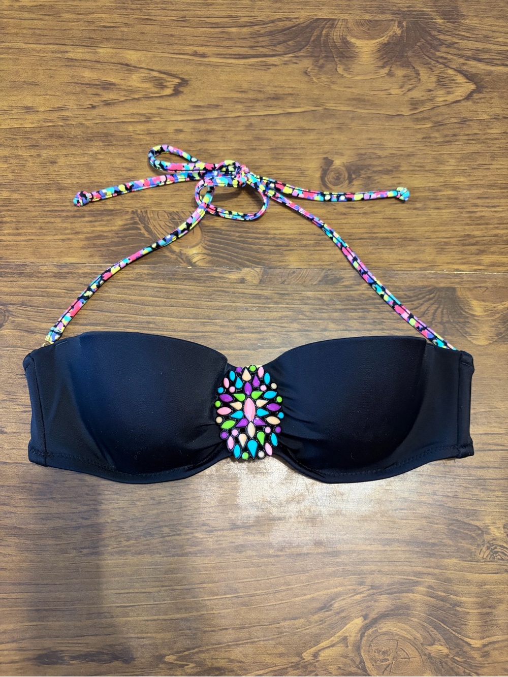 Victoria's Secret Black Bandeau Bikini Top y2k resort wear
